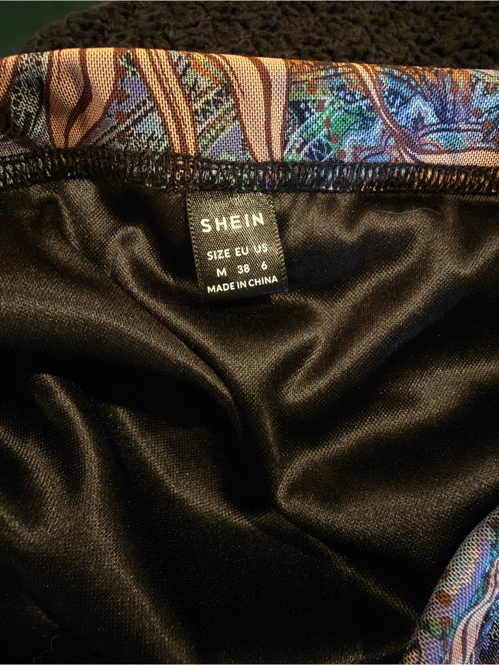 SHEIN MOD Sun Print Lettuce Trim Celestial Motif Maxi Skirt Medium - Picture 6 of 14